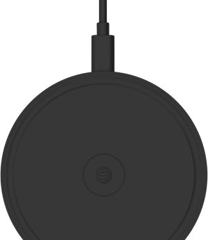 AT&T Professional Series 15W Wireless Charging Pad Black Premium USB-C Fast Charging Universal Device Compatibility Qi Certified Technology