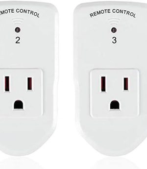 Wireless Remote Control Electrical Outlet Switch for Lights, Fans, Christmas Lights, Small Appliance, Long Range White (Learning Code, 3Rx-1Tx) 1200W/10A