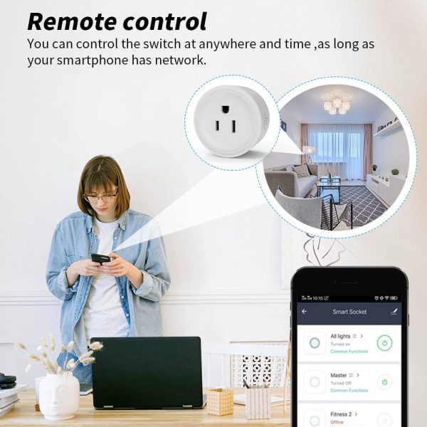 Smart Plug Simple Set Up with One Voice Command, APP Remote Control，Voice Control, Timer & Schedulete, Stable Connection, Bluetooth Mesh, Require Echo ,16A, White - Image 3
