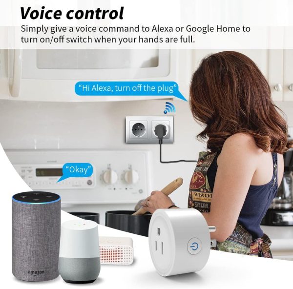 Smart Plug Simple Set Up with One Voice Command, APP Remote Control，Voice Control, Timer & Schedulete, Stable Connection, Bluetooth Mesh, Require Echo ,16A, White - Image 4